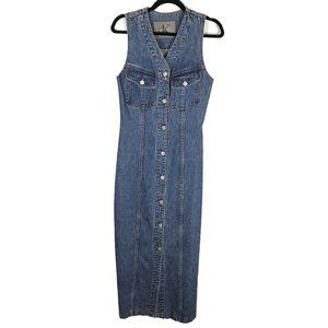 Vintage 90's Calvin Klein Denim Jean Maxi Dress